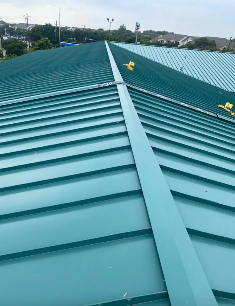 Green commercial metal roof ridge and valley for Metal Roof Repair in McComb